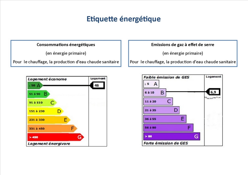 Bilan sous forme d'étiquette énergétique